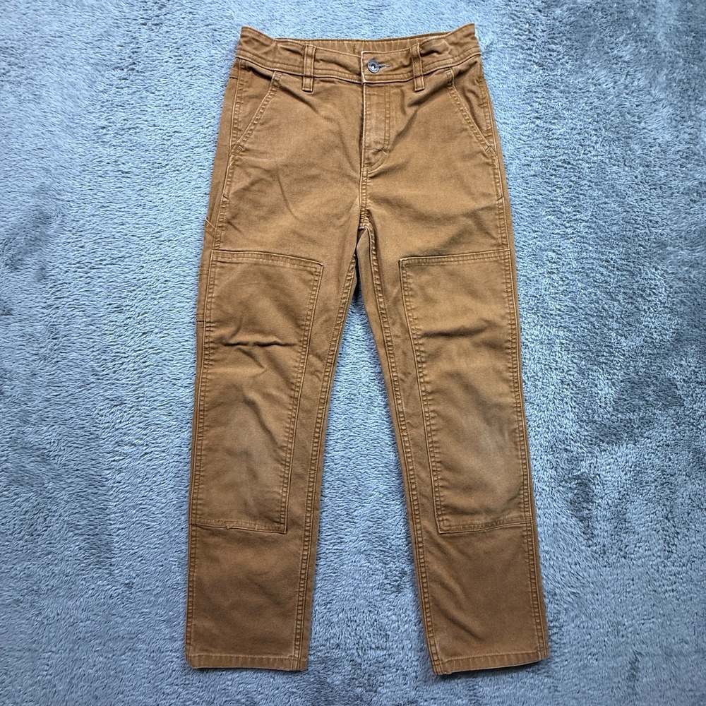 REI Co Op Trailsmith Double Knee Pants Kids Medium (10-12) Brown Cotton Stretch